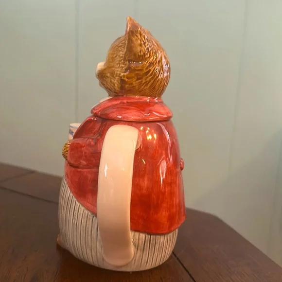 Otagiri Vintage Teapot boy cat with blue pants - Picture 3 of 7